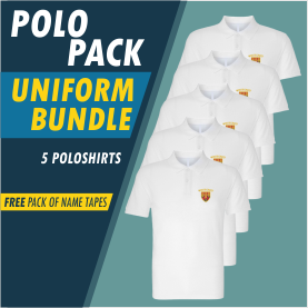 Bundle package of 5 poloshirts